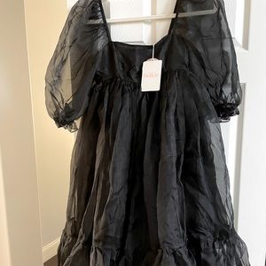 Selkie Black The French Puff Dress, New with Tags!